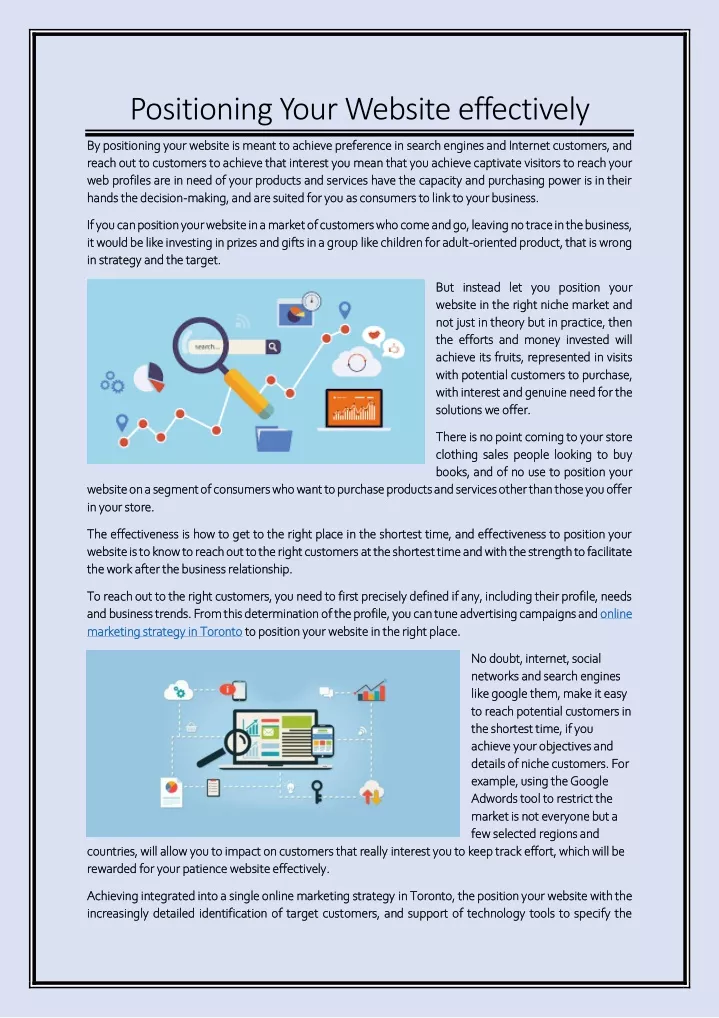 positioning your website effectively