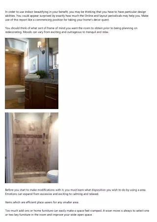 in order to use indoor beautifying in your