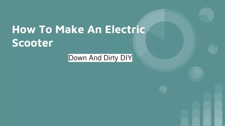 how to make an electric scooter