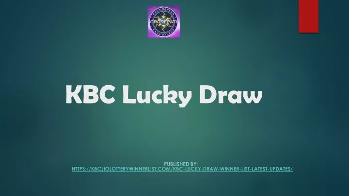 kbc lucky draw
