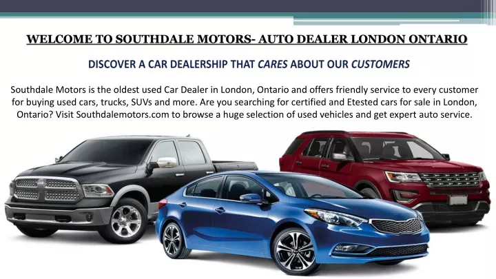 welcome to southdale motors auto dealer london