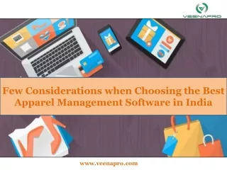 Few Considerations When Choosing the Best Apparel Management Software in India
