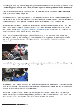 researching car repair may seem daunting unless