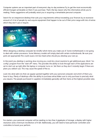 computer systems are an important part