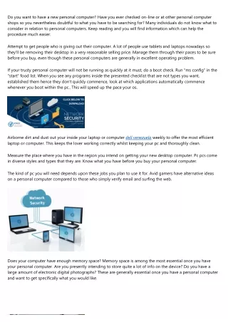 do you want to have a new personal computer have