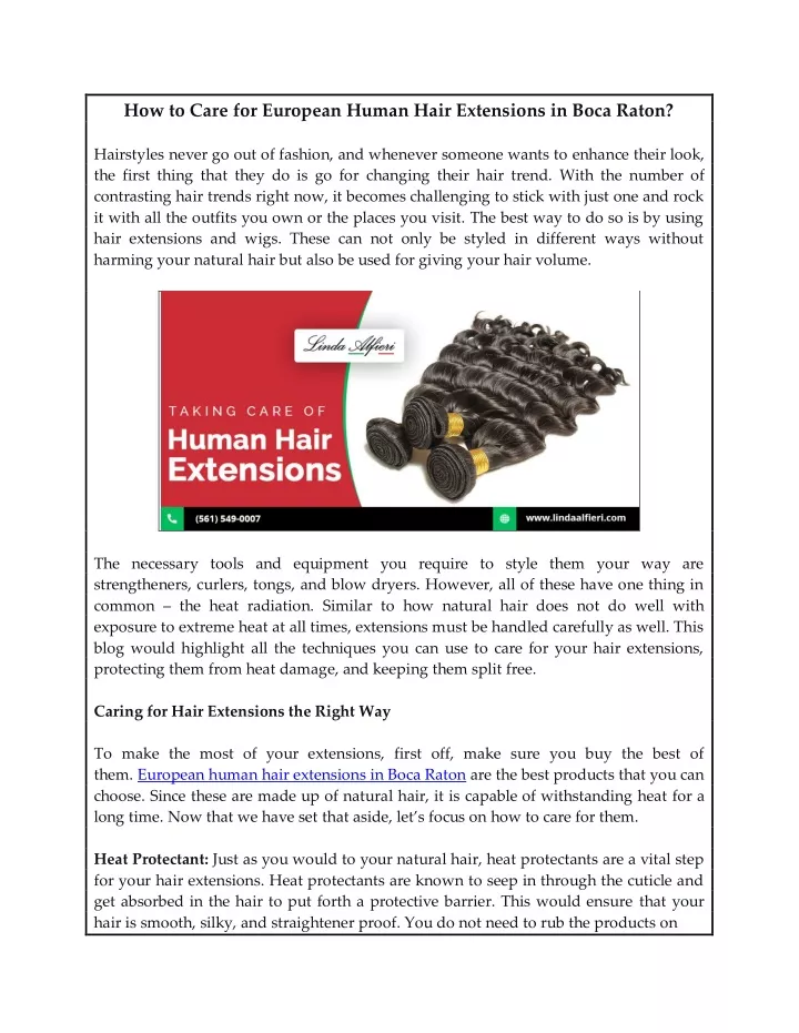 how to care for european human hair extensions