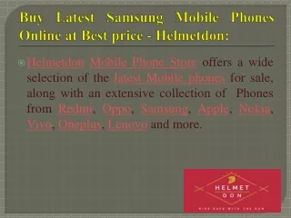 Buy Latest Samsung Mobile Phones Online at Best price - Helmetdon: