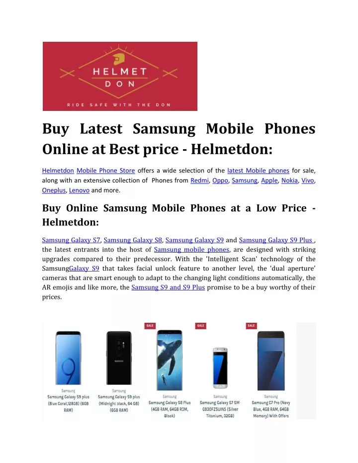 buy latest samsung mobile phones online at best