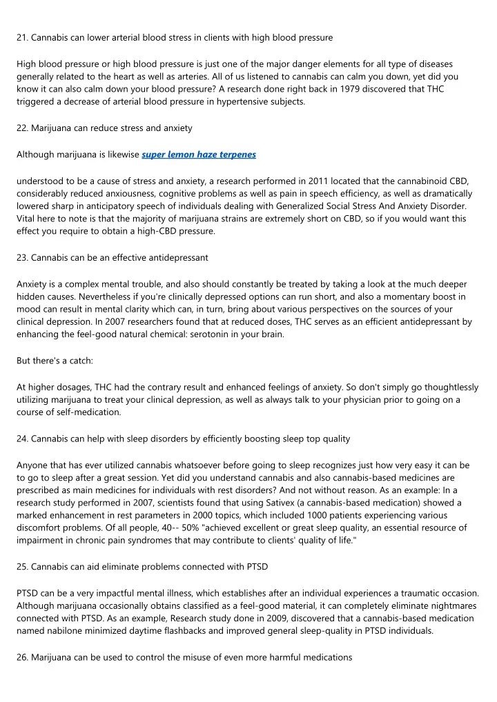 21 cannabis can lower arterial blood stress
