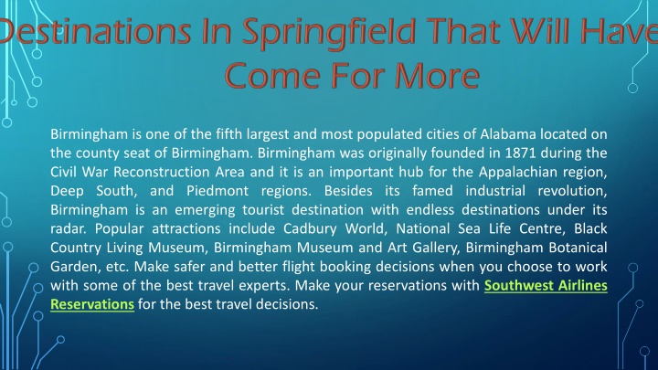 3 destinations in springfield that will have
