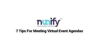 7 Tips For Meeting A Virtual Event Agendas | Nunify