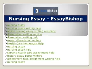 nursing essay writing help