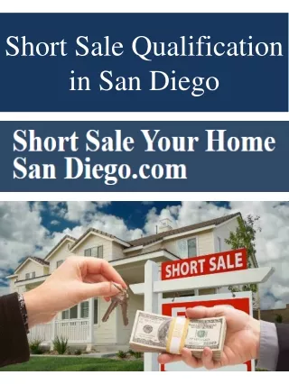 Short Sale Qualification in San Diego