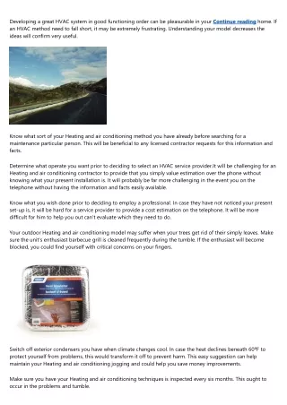 developing a great hvac system in good