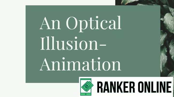 an optical illusion animation
