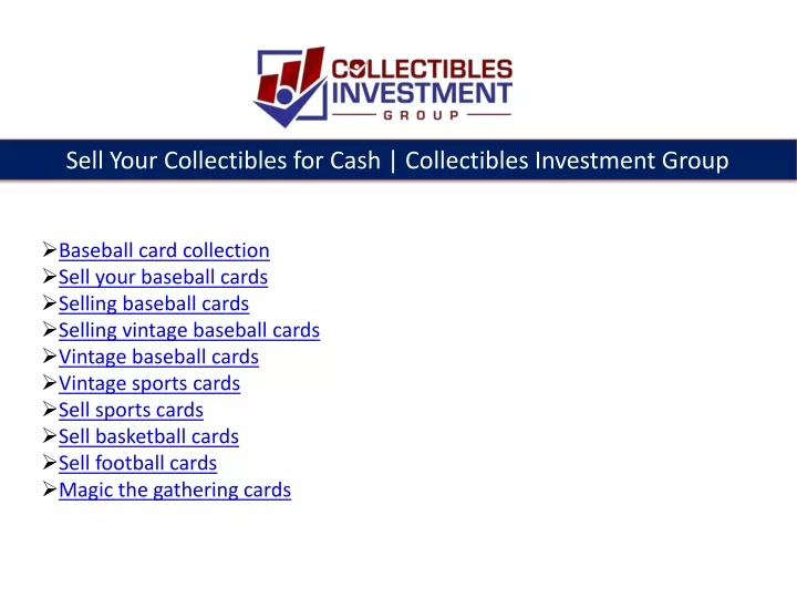 sell your collectibles for cash collectibles