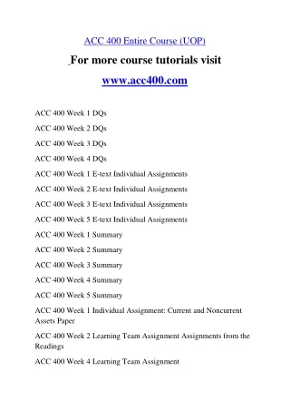 ACC 400 Modern Education--acc400.com