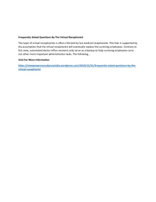 frequently asked questions by the virtual