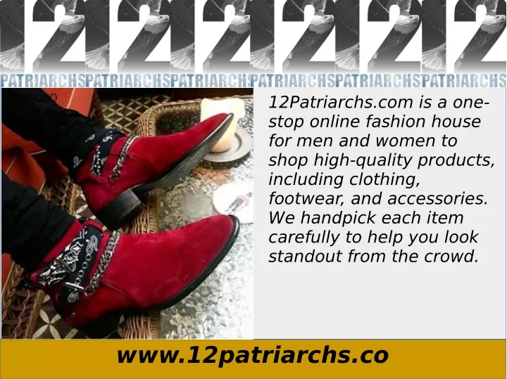 12patriarchs com is a one stop online fashion
