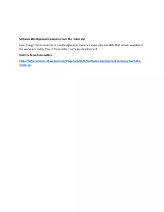 software development company from the inside out