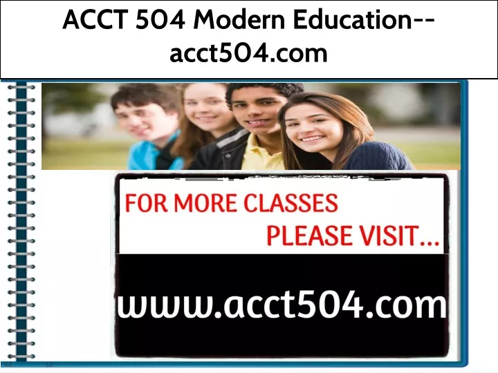 acct 504 modern education acct504 com