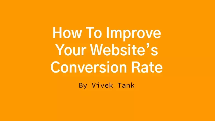how to improve your website s conversion rate
