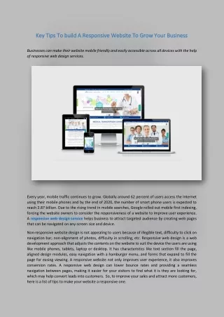 key tips to build a responsive website to grow