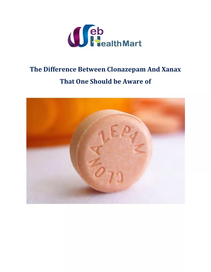 the difference between clonazepam and xanax