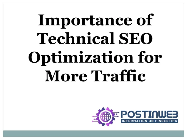 importance of technical seo optimization for more