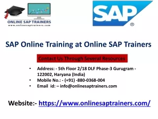 Some Common SAP T-Codes | Online SAP Trainers