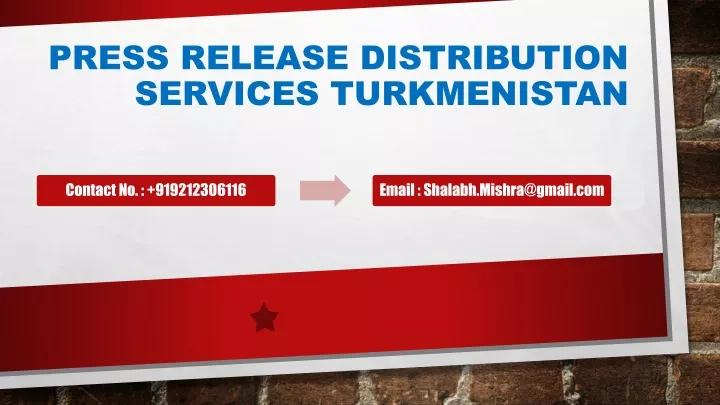 press release distribution services turkmenistan