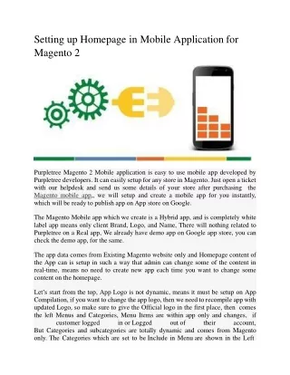 setting up homepage in mobile application for magento 2