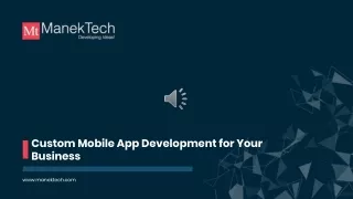 Custom Mobile App Development for Your  Business