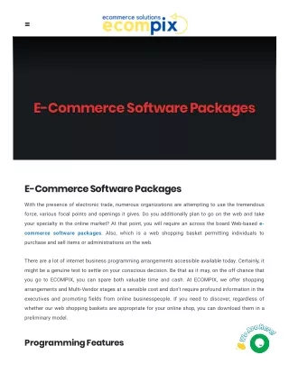 Ecommerce software package Udaipur