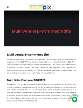 Multi vendor e-commerce site in Udaipur - ecompix