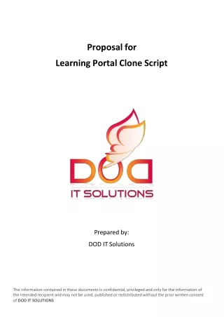 proposal for learning portal clone script