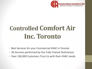 Commercial HVAC Toronto: Controlled Comfort Air Inc. Toronto