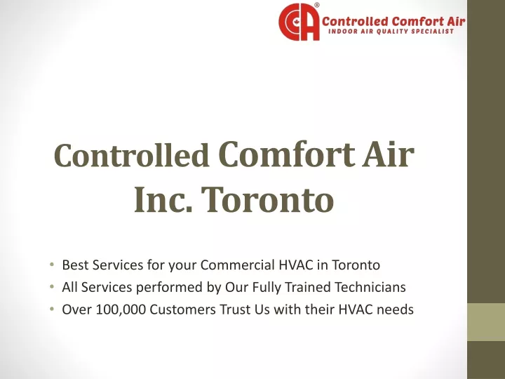 controlled comfort air inc toronto