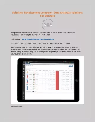 solutions development company data analytics