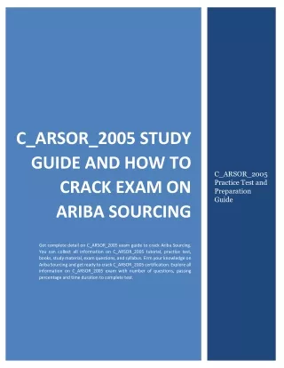 c arsor 2005 study guide and how to crack exam