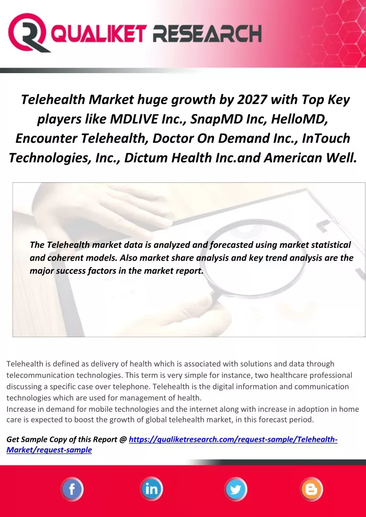 telehealth market huge growth by 2027 with