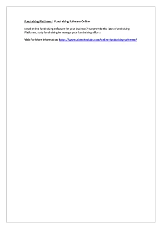 fundraising platforms fundraising software online
