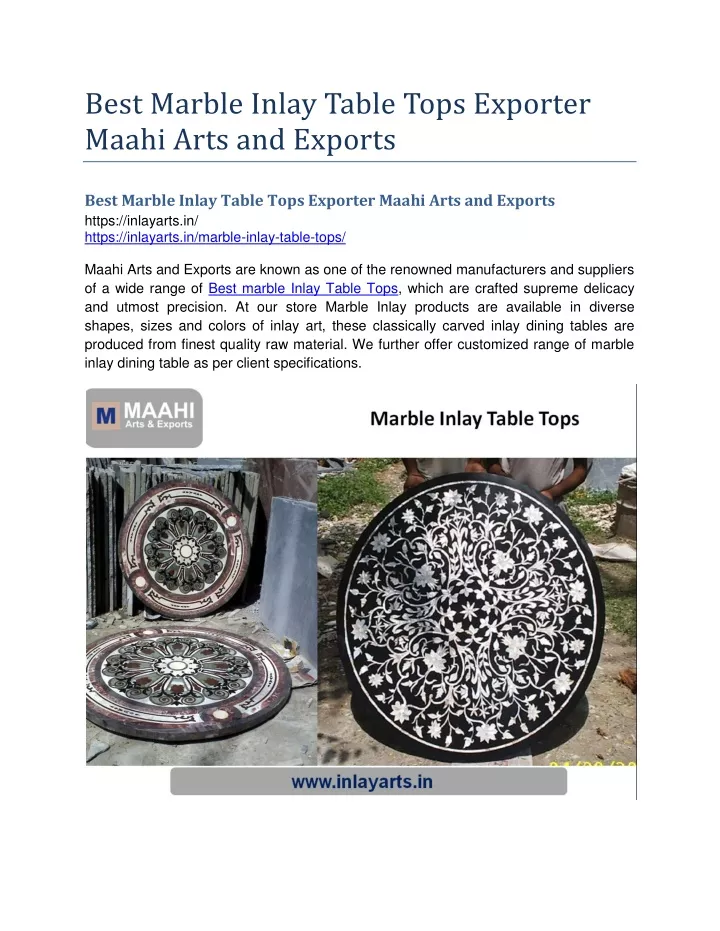 best marble inlay table tops exporter maahi arts
