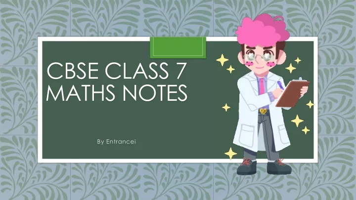 cbse class 7 maths notes