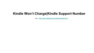 Kindle Won't Charge Contact Kindle Support Number