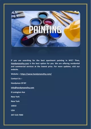 Best Apartment Painting NYC - Handymanofny.Com