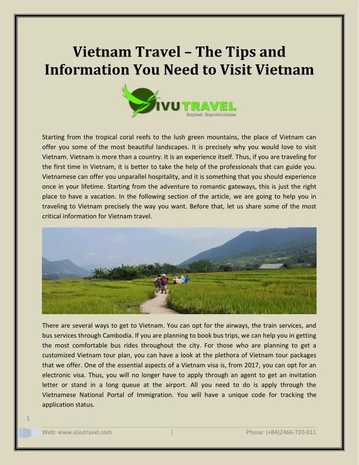 vietnam travel the tips and information you need