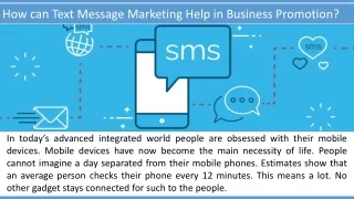 how can text message marketing help in business