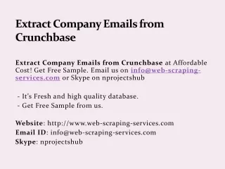 extract company emails from crunchbase