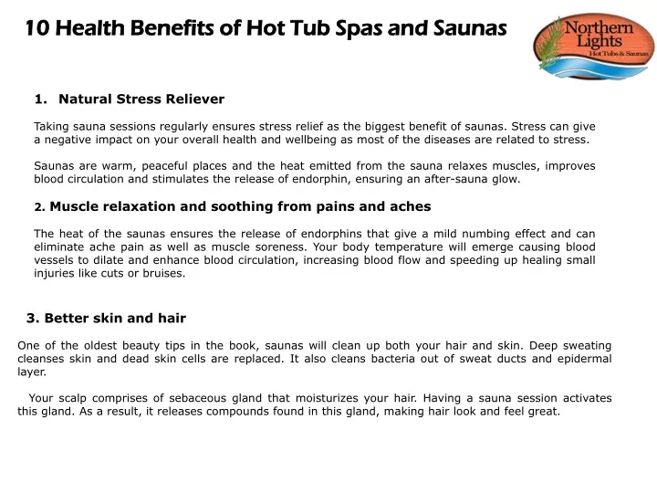 10 health benefits of hot tub spas and saunas